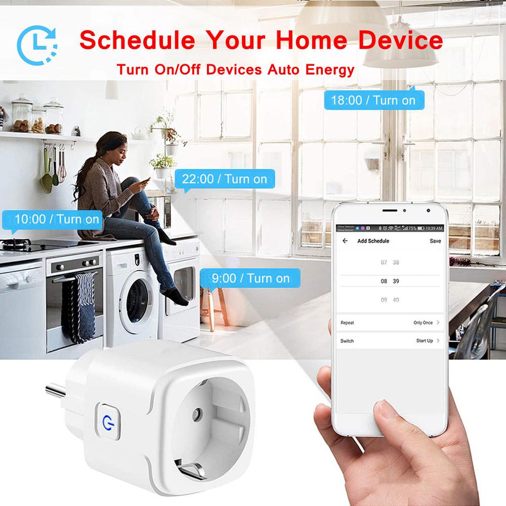 Умная вилка для Великобритании, ЕС, США, многофункциональная вилка Tuya Smart Life, управление через приложение работает с Alexa Google Assistant, Wi-Fi/розеткой Zigbee, Wi-Fi, умная вилка