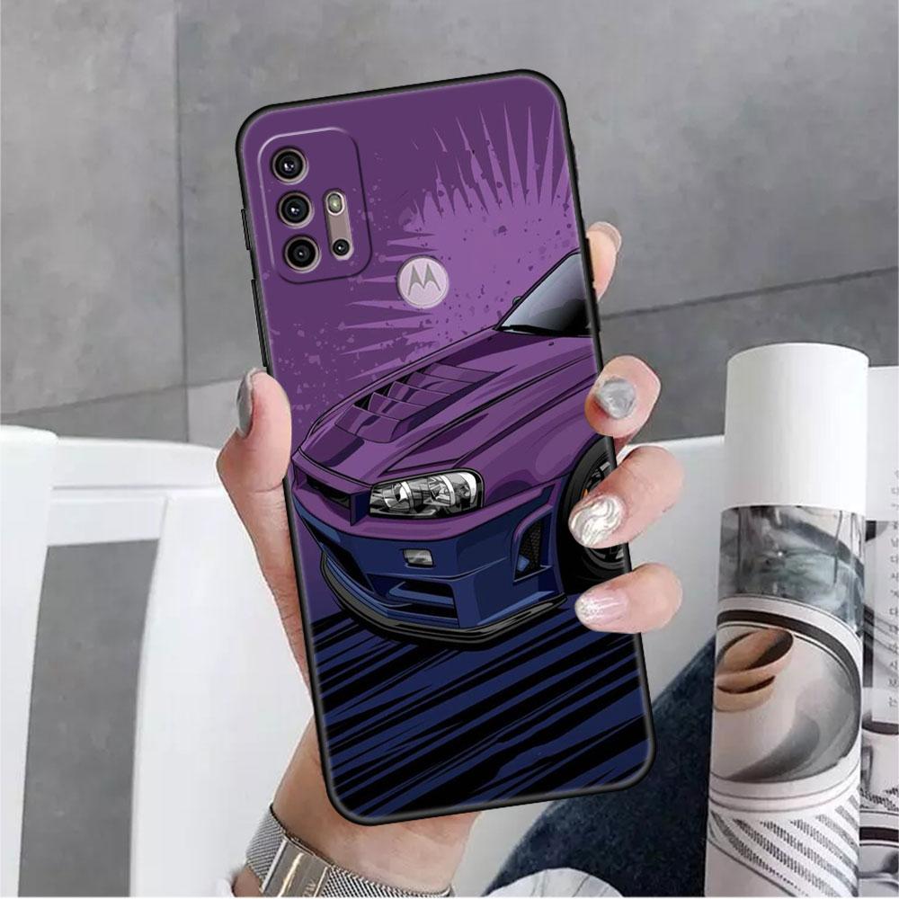 Мягкий чехол с изображением японских спортивных автомобилей JDM для Motorola G60 G30 Edge 20 30 G22 G9 Play G52 G8 G9 Power G50 One Fusion, чехол для телефона