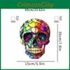Fashion Skull Colorful Pattern Acrylic Glass Pendant For Decoration Halloween
