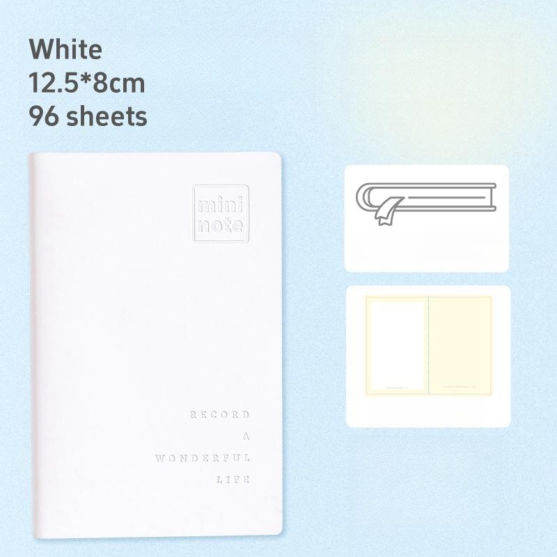 Кремовый цвет Мини-заметка Портативный Memo 96 Листов Чистые Внутренние Страницы Записи Блокнот Для Офиса Школы Штамп