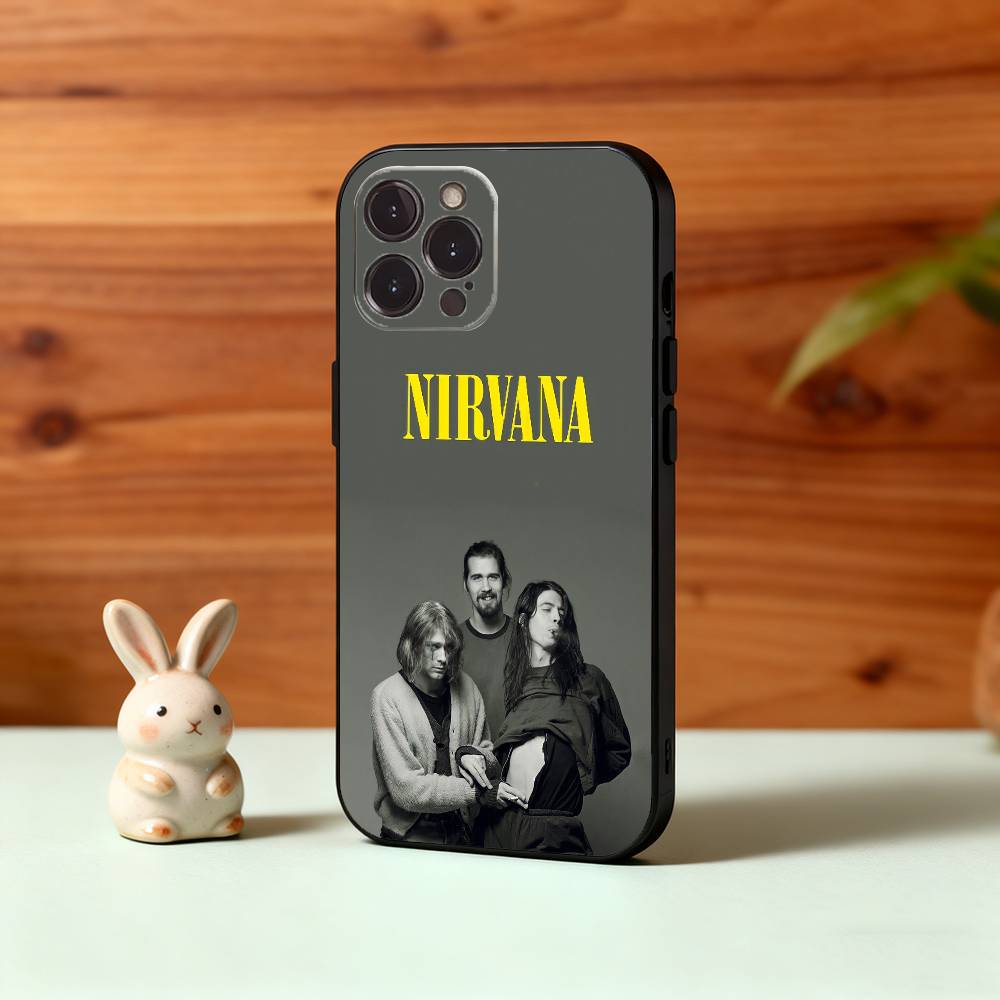 Чехол для телефона N-Nirvana Rock Band L-Lamentably для iPhone17 16 15 14 13 12 11 Pro Max Plus, 5G Мягкий Черный Чехол