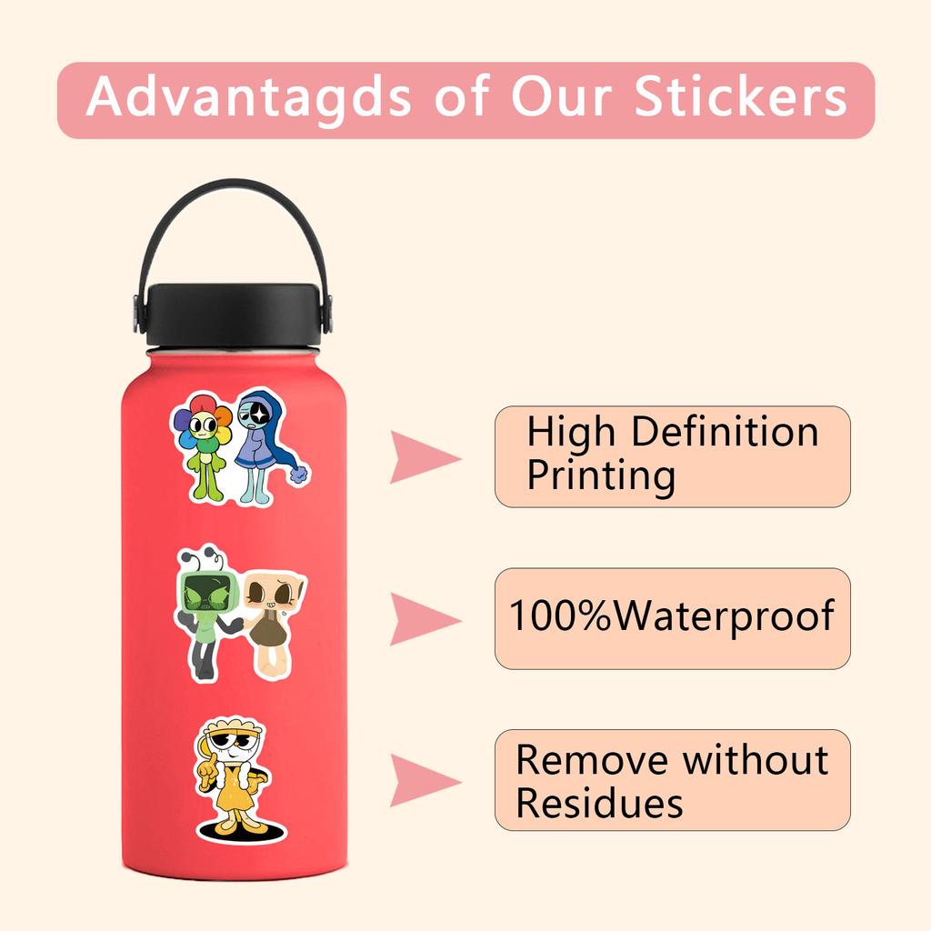 50 New Dandys World Graffiti Stickers Decorate Suitcase Mobile Phone Cartoon Stickers