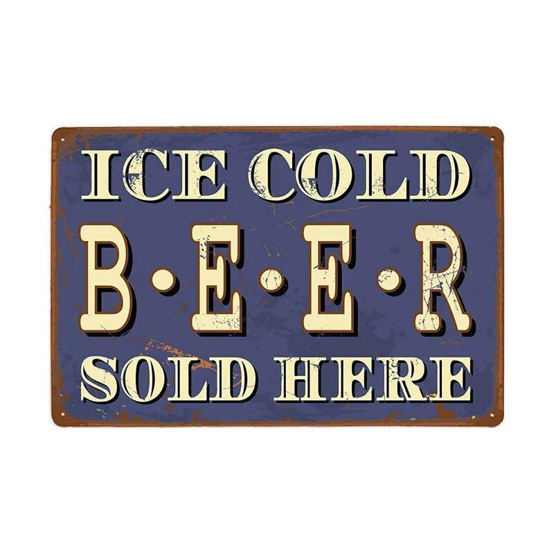 Винтажная металлическая пластина для пива, картина, настенный декор, металлический знак для бара, паба, ретро-плакат, доска 20x30 см