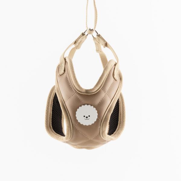 Шлейка для собак Yoon & Puppy, нагрудный ремень для собак, поводок с ошейником для прогулок, бежевый