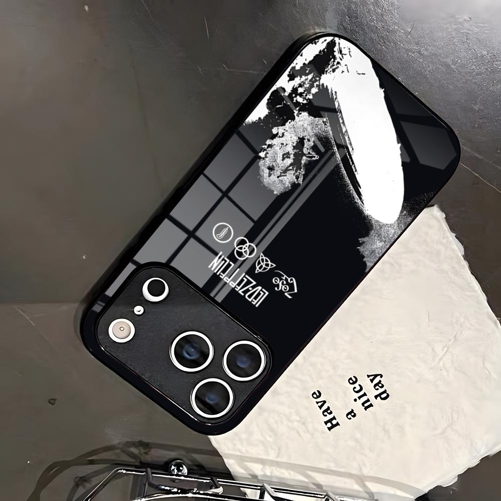 Чехол для телефона Band L-Led Z-Zeppelin Для IPhone 17 Pro Max 16 15 14 Pro Max 13 11 X Xs Xr 8 7Plus Стеклянная крышка