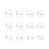 24PCS Blush Almond Fake Nails with Star Print Easy Effortless Application to Nails for Fingernail DIY Decoration