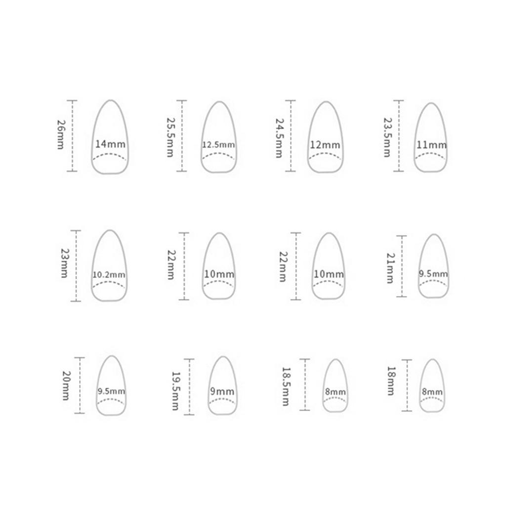 24PCS Blush Almond Fake Nails with Star Print Easy Effortless Application to Nails for Fingernail DIY Decoration