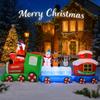 8.85FT Надувной Рождественский Игрушечный Поезд Украшение Санта Клаус Друзья Рождество Двор Рождество Светодиодные Принадлежности Домашнее Украшение Праздничный Подарок