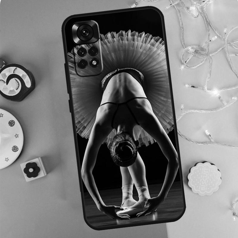 Чехол для телефона Xiaomi Redmi Note 14 Pro 9 10 11 12 13 9S 10S 11S 12S Redmi 14C 10C 12C 13C с изображением балерины, балетный танец, девочка