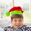 Women Headband Christmas Hat Plush Decor Red Green Striped Hair Hoop Versatile Headwear Hair Accessory