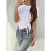 Women's Slim Summer Sexy Waistless Irregular Short Sleeve T-Shirt