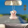 Acrylic Cartoon Pig Hanging Decoration with Bead Chain Car Rearview Mirror Pig Ornament Keychain Backpack Animal Pendant Birthday Gift