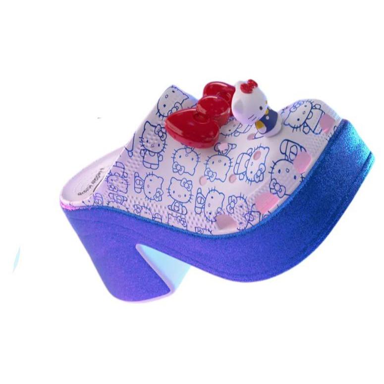 Crocs Сабо Siren Hello Kitty 50-летие Синий Глиттер 209451-100