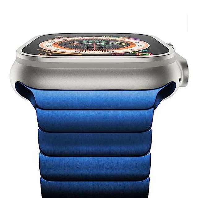 Титановый цветной Ремешок из нержавеющей стали Для Apple Watch Band Ultra2 49мм 45мм 44мм 42мм 41мм 40мм Звеньевой браслет IWatch 9 8 7 6 SE 5