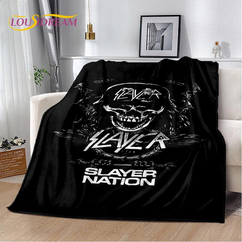 Мягкое плюшевое одеяло Slayer Heavy Metal Band, фланелевое одеяло, одеяло для гостиной, спальни, кровати, дивана, чехол для пикника, теплое детское одеяло