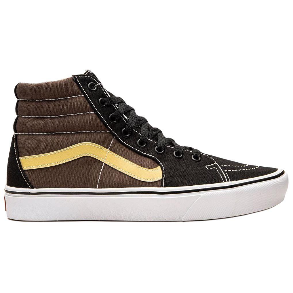 Vans Sk8-Hi Высокие Повседневные Кеды для Скейтбординга Унисекс Черный Коричневый Желтый VN0A3WMB8U8