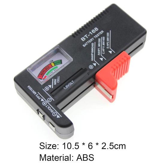 Тестер напряжения BT-168, универсальный безопасный с цветовой кодировкой AA/AAA/C/D/9 В, тестер напряжения для батарейки, проверка дома