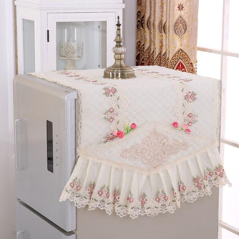 Ткань Кружевной Чехол для Холодильника, Чехол Для Морозильника, Пылезащитный Чехол Для Стиральной Машины Барабанного Типа, Полотенце