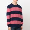 Polo Ralph Lauren FW22 Полосатый логотип вышитый круглый вырез длинный рукав кашемировый свитер мужской свитер многоцветный 710876870-003