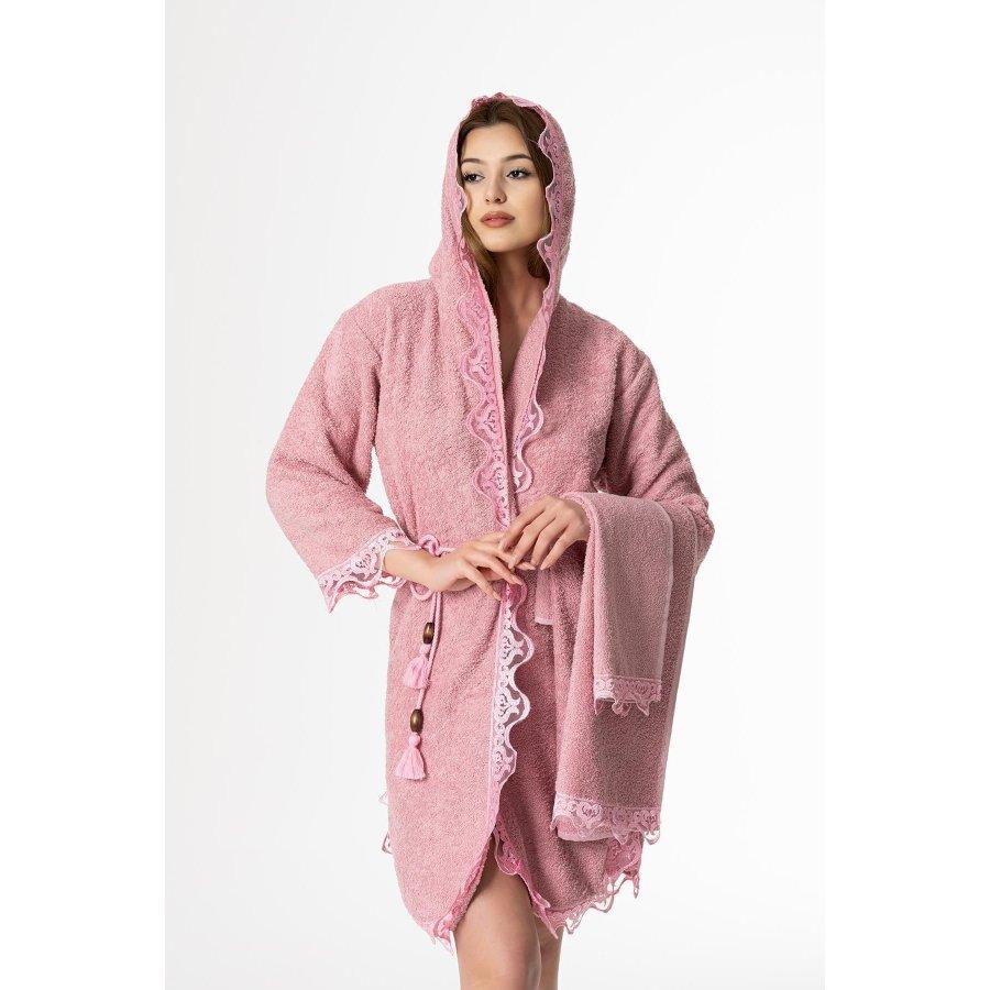 Женский комплект свадебных халатов из 4 предметов из 100% хлопка/полотенце Халат, полотенце, тапочки из полотенца