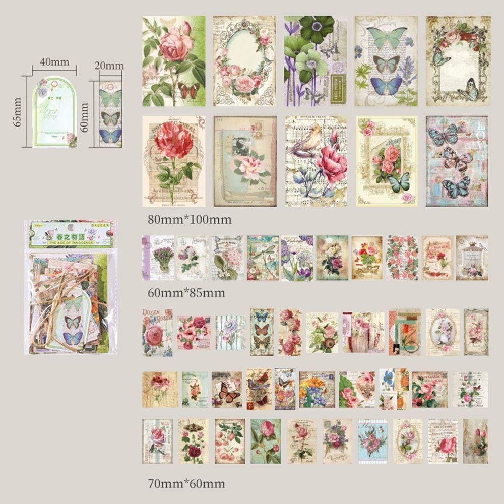 Ретро Скрапбукинг Коллаж Многоцветная декоративная бумага Подарочный материал для скрапбукинга Бумага