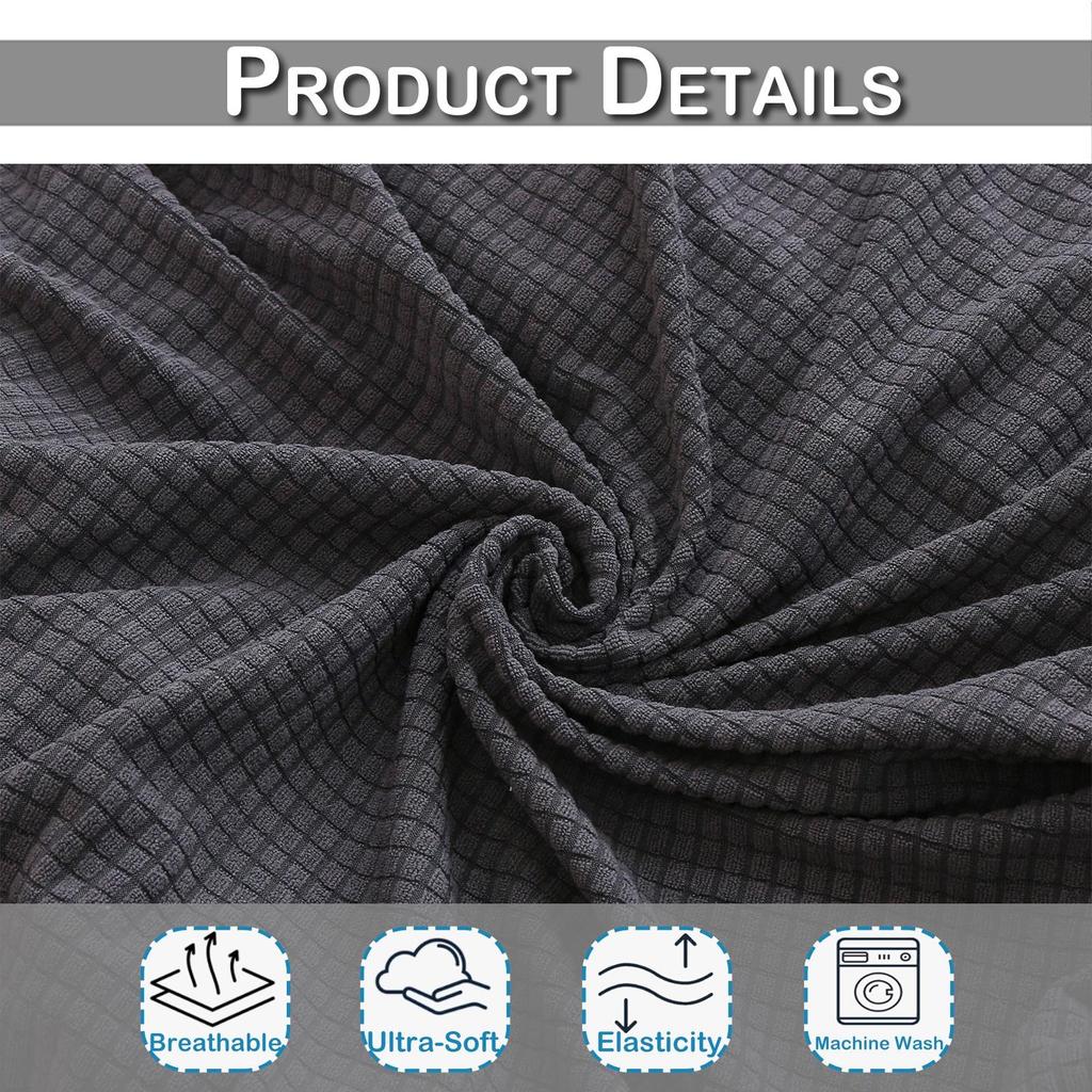 1 Piece Waterproof Stretch Jacquard Cushion Cover with Checks Extra Large Sofa Cushion Furniture Protector Sofa Cover Soft Flexibility
