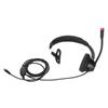 Monaural Customer Service Headset Volume Adjustment Single Sided Ear Headphone with Noise Cancelling Mic
