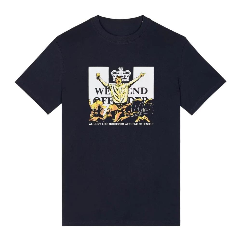 Weekend Offender Футболка унисекс из хлопка с графическим принтом Лео Грегори