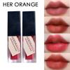 HER ORANGE Velvet Lip Glaze Стойкая легкая цветная пигментация Белая матовая помада Блеск для губ Глазурь для губ