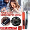 Мини Беспроводная Электрическая Паяльная Станция Паяльник Регулируемая Температура Цифровой Дисплей с Паяльным Жалом 60 Вт