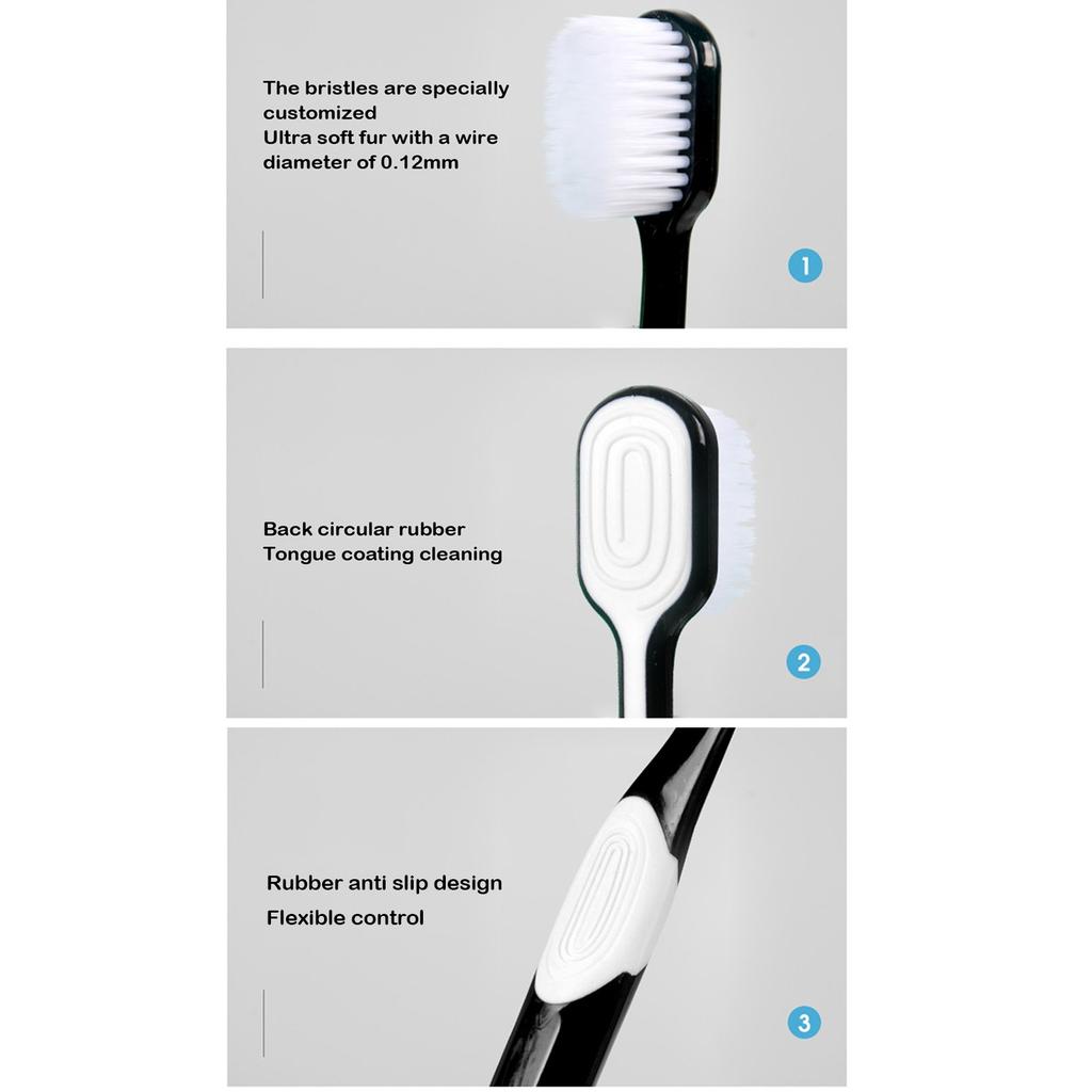 Мягкая и широкая зубная щетка с мягкой щетиной для пар, ультратонкая и ультрамягкая семейная щетка, в комплекте с кровоточащей зубной щеткой