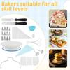 63/82Pcs Cake Decorating Tools Kit Cake Baking Accessories Set DIY Baking Tool Accessories Bake Pastry Turntable Kit for Kitchen