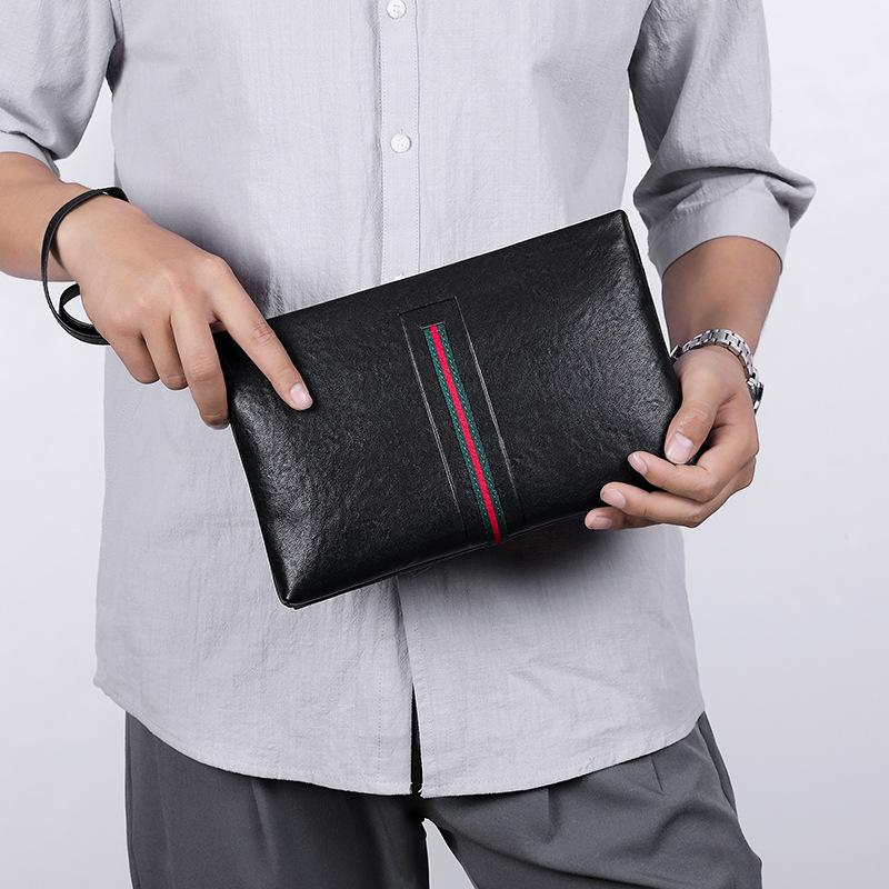 Men's Fashion Clutch - Genuine Leather, Luxury Cowhide Envelope Bag