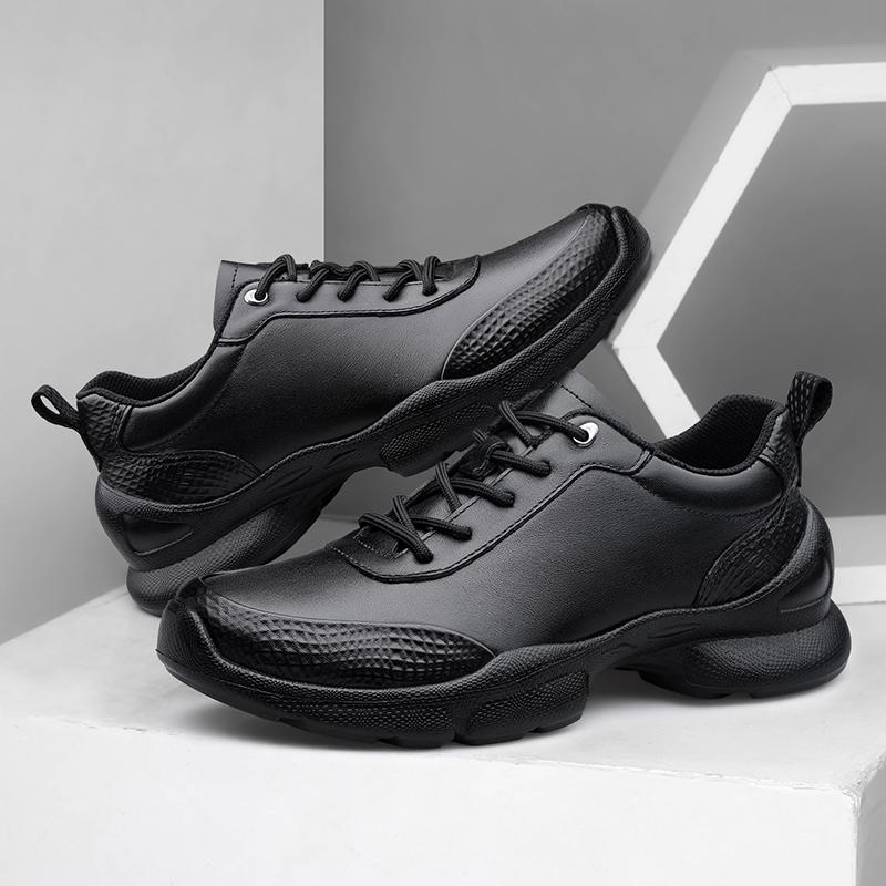 Fashion Genuine Leather Mens Sneakers Outdoor Casual Sports Shoes Lightweight Male Treking Footwear Non-slip Tenis Shoes Travel Trainers