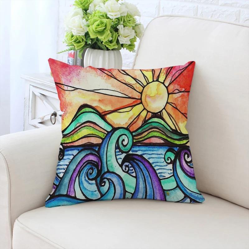 Роскошный домашний декор, наволочка для автомобиля, гостиной, дивана, чехол для подушки с рисунком подсолнуха и девушки