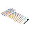 Doms Bi Colours 24 Цвета Карандаши Цветные 12 Штук для Рисования Эскизов Школьные Художественные Яркие Гладкие Мягкий Грифель Многоцветные