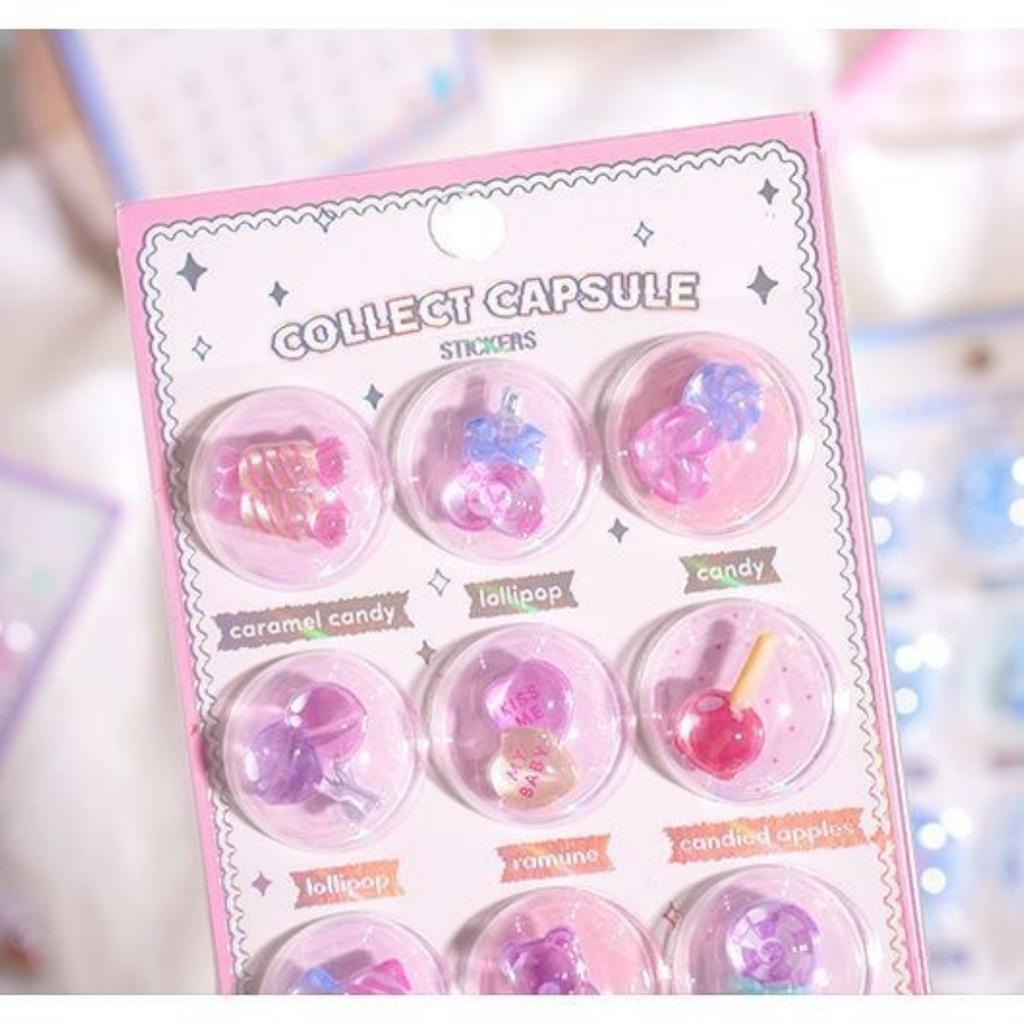 3d Collectible Bubble Stickers Kawaii Pvc Sticker Sheet Set For Kids Diary Journal Phone Decoration Scrapbook School Supplies