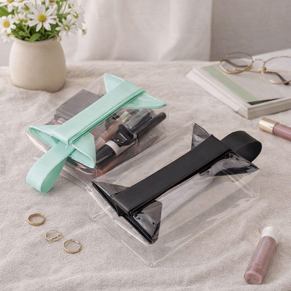 Large Capacity PVC Makeup Bag Magnetic Closure Cosmetic Pouch Portable Clear Toiletry Bags Bath