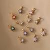 Color 12 Birthstone Pendant Diy Accessories Necklace Women'S 12Th Birthstone Color Zircon Pendant Collarbone Color Retention