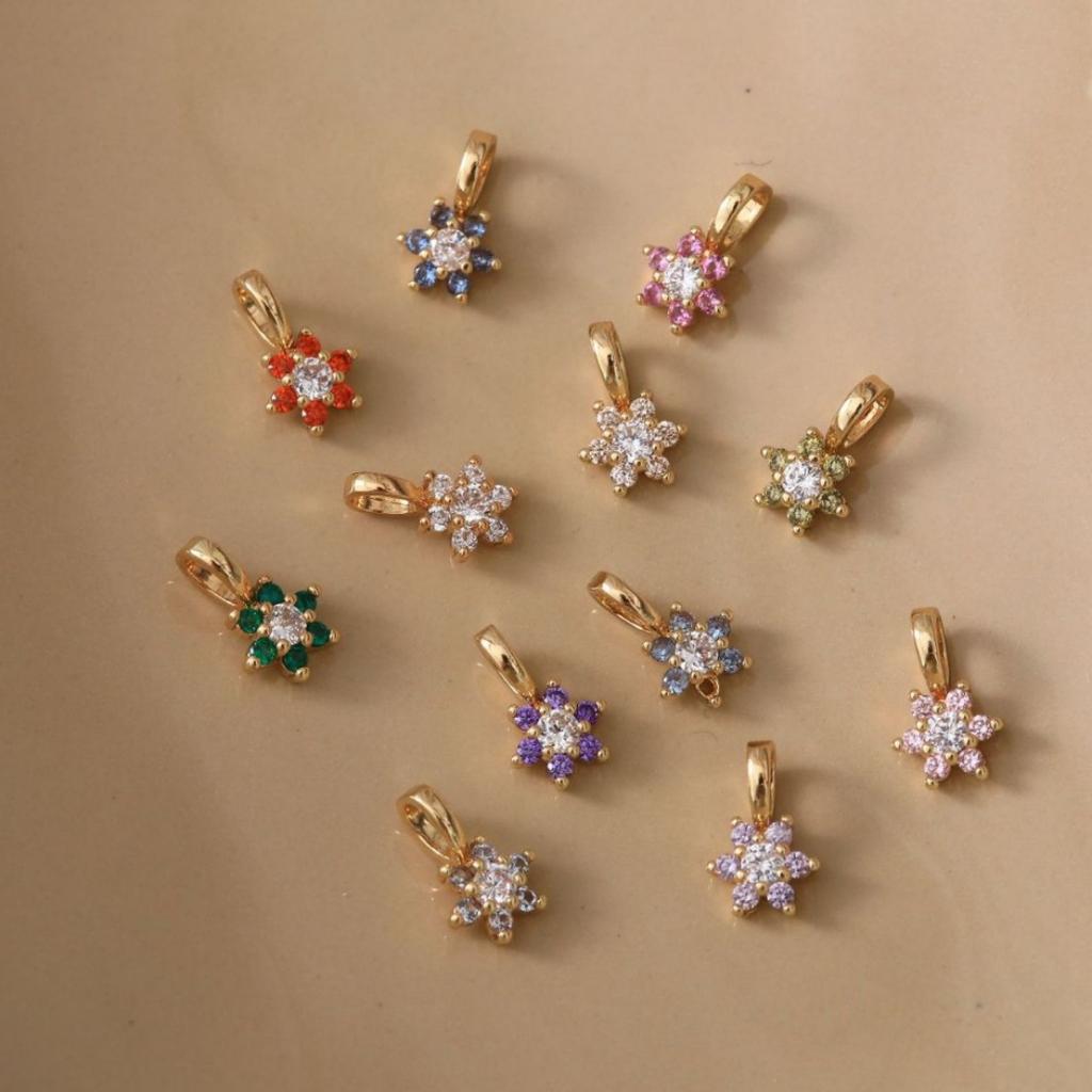 Color 12 Birthstone Pendant Diy Accessories Necklace Women'S 12Th Birthstone Color Zircon Pendant Collarbone Color Retention
