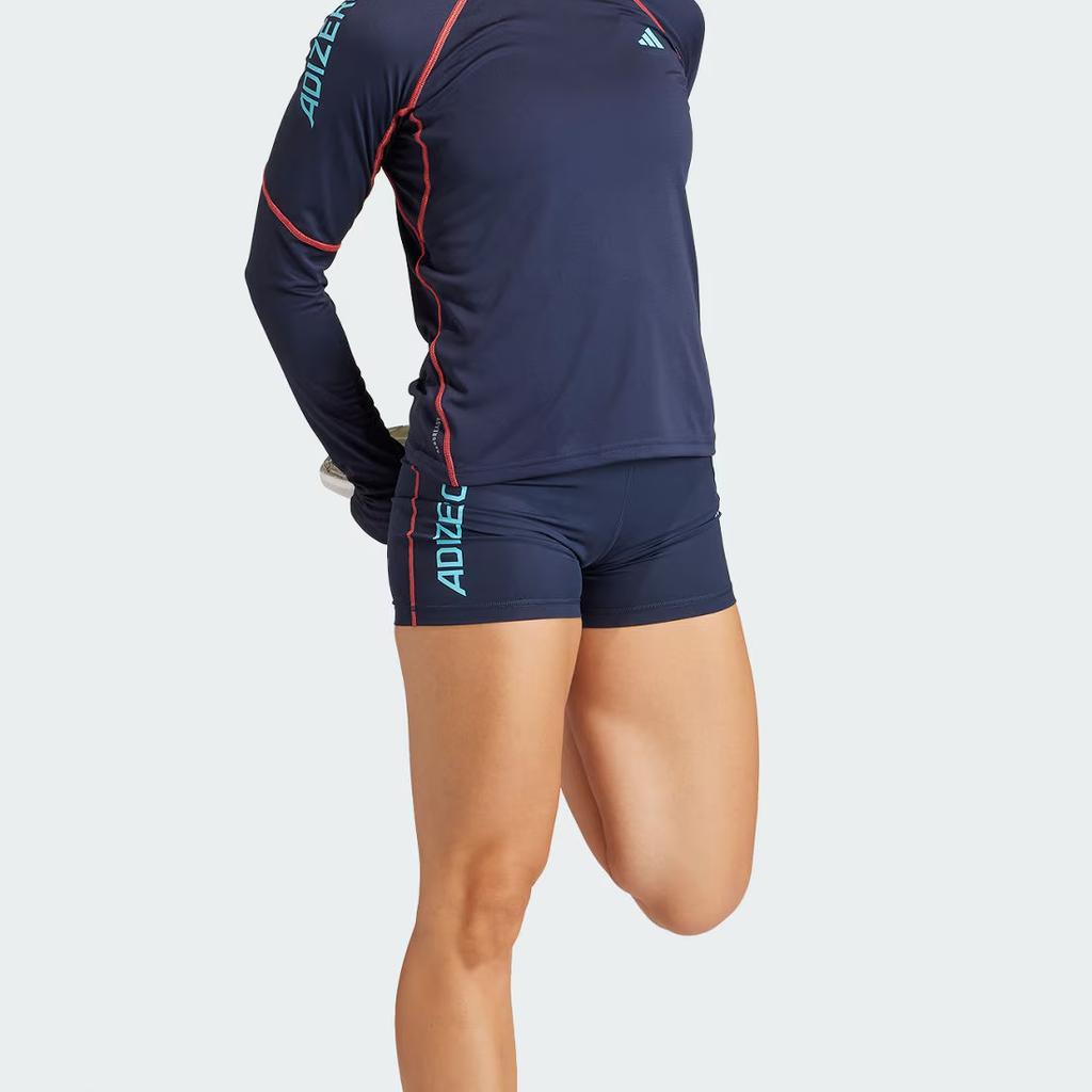 Adidas Короткие леггинсы Adizero Lite с принтом логотипа в виде буквы женские леггинсы Legend-Ink-Blue IM1921