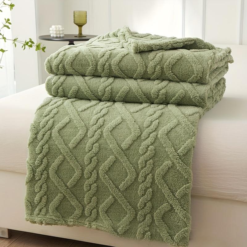 Blanket Comfortable Soft 3D Fashionable Design Plush Thick Warm Blanket, Soft Warm Plush Air Conditioning Blanket Flannel Throw Blanket