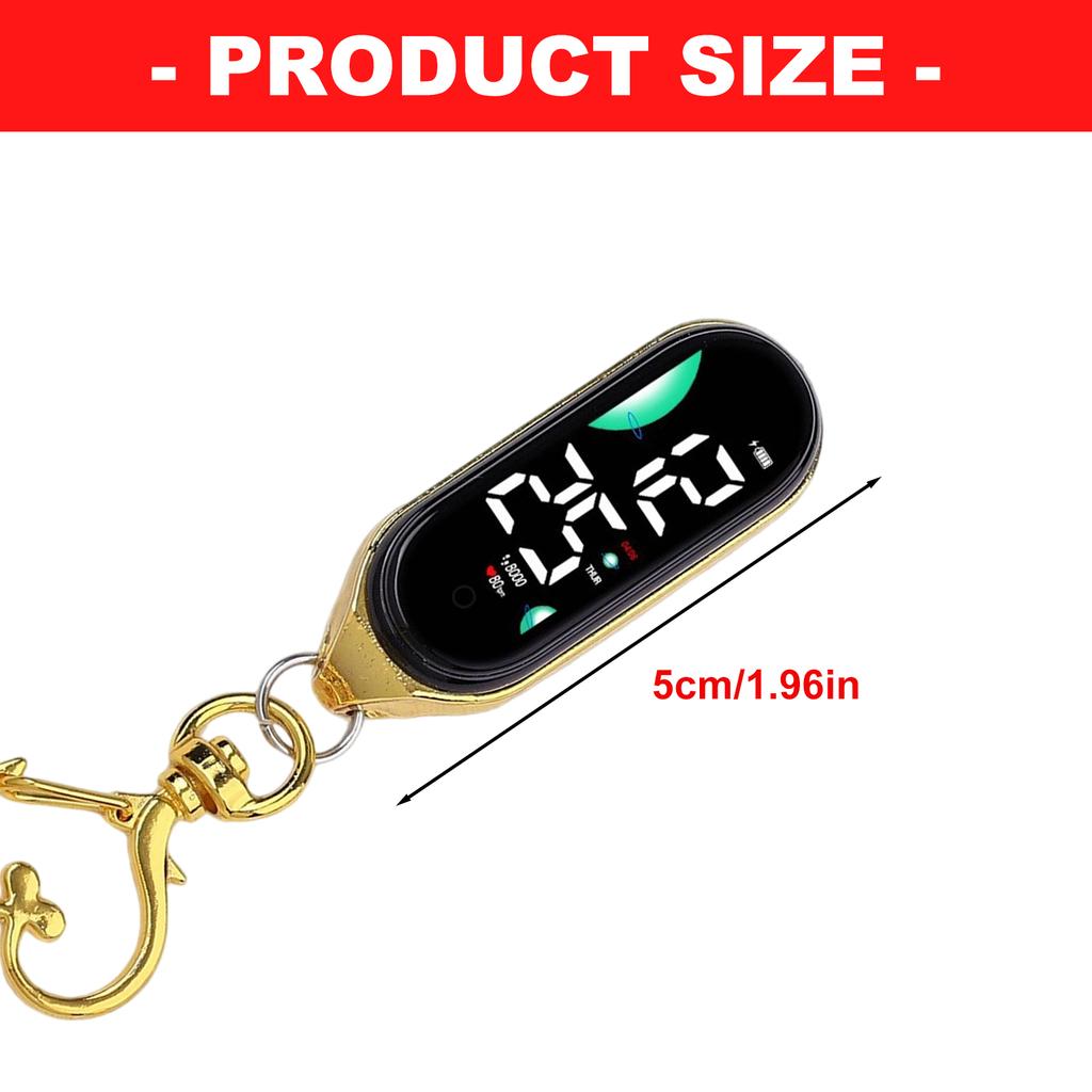 Светодиодный электронный подвесной брелок-часы Карманные часы Брелок-часы Подвесные часы Ночные огни Сенсорные Цифровые часы Подарок