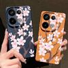 Чехол с рисунком сакуры в ручном стиле для Xiaomi 14T 13T 11T Pro Funda Redmi Note 14 13 Pro 5G 12 11 Силиконовый чехол с текстурой кожи