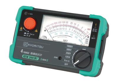 Измеритель сопротивления изоляции KYORITSU с Bluetooth Smart KEW 3441BT 4-диапазонный (125В/250В/500В/1000В);