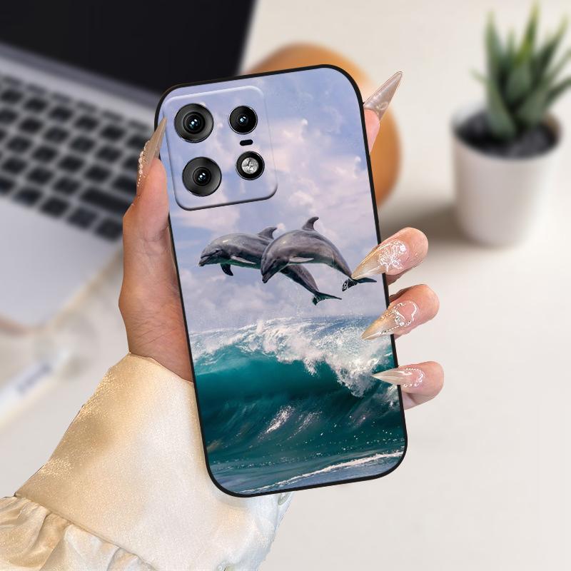 Чехол Для Motorola Edge50 Pro Capa 50s Pro Милый Мягкий Силиконовый ТПУ Чехол Для Телефона Для Moto Edge 50 Fusion 5G Ударопрочный Бампер Fundas