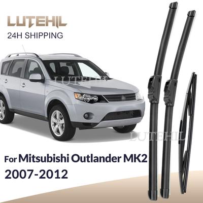 Для Mitsubishi Outlander 2 2007-2012 2008 2009 Дворники Передние и Задние Щетки Стеклоочистителя Лобового Стекла Оконные Щетки 24"+21"+12"