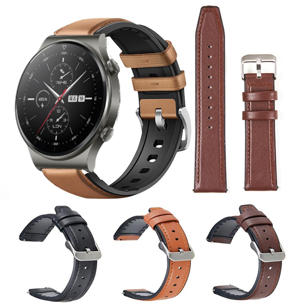 22 20mm Silicone Leather Strap For HUAWEI WATCH GT 4 3 2 Pro 46mm Band HONOR Magic Watch 2 42 46mm GS 3 Pro Bracelet GT2E Belt
