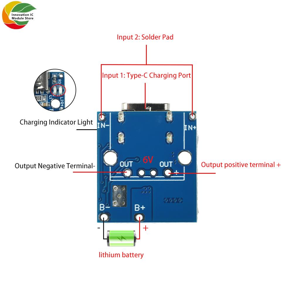 AA/AAA Dry Battery to Lithium Battery Power Supply 3.7V To 6V Integrated Charging And Discharging Protection Module