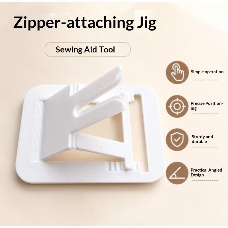 Zipper Pull Jig,Quick Install Zipper Head,Sewing Auxiliary Tool Zipper Puller Positioning Fixture For DIY Sewing Craft 1/2PCS